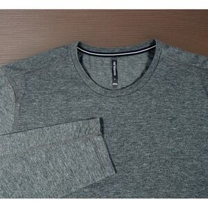 Ten Thousand Long Sleeve Performance Shirt Men L Gray Stretch Jersey Athleisure
